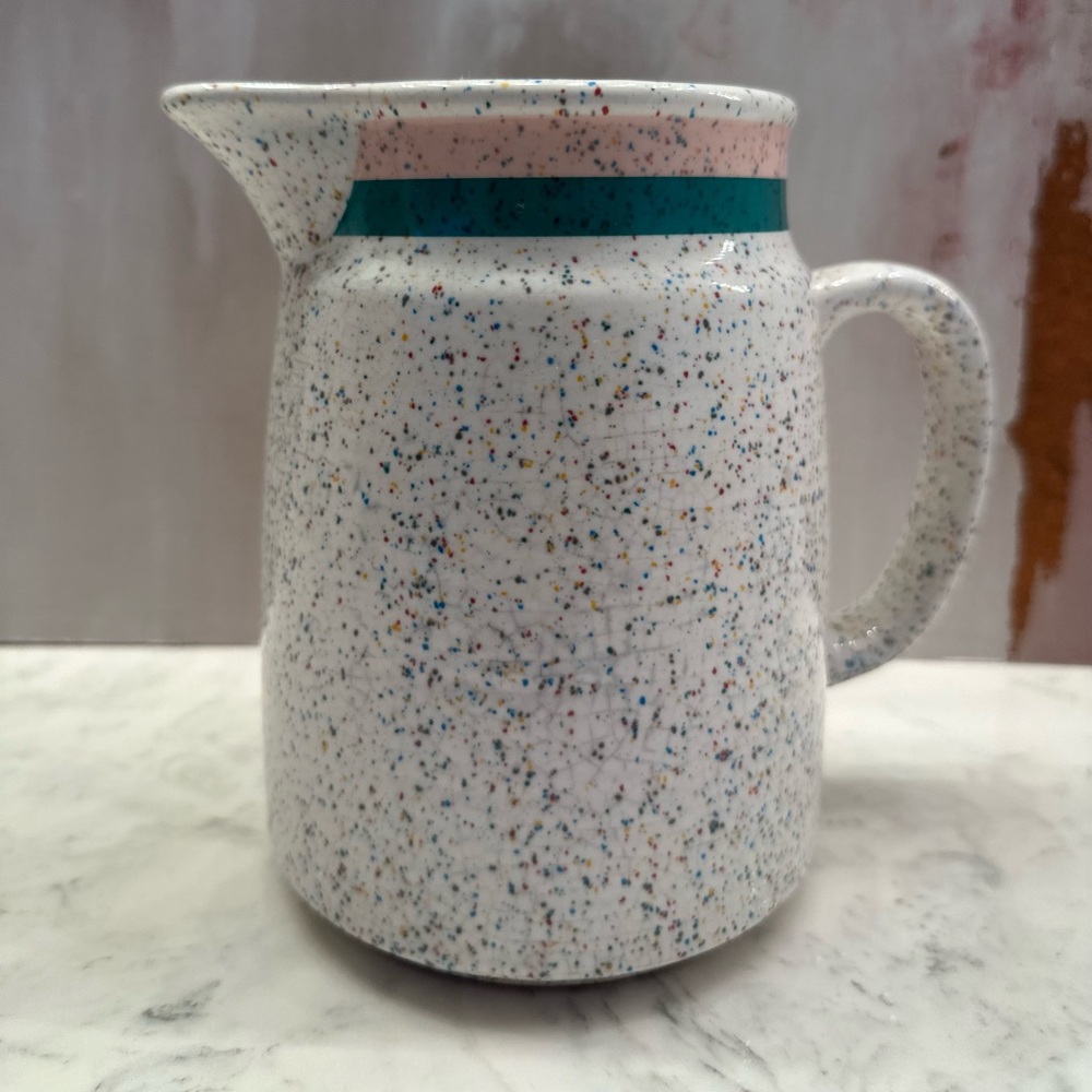 Otagiri Confetti Ceramic Pitcher‎ MCM Vintage